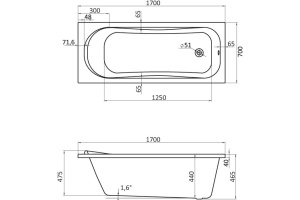 Акриловая ванна Santek Тенерифе (1.WH30.2.207) - 2