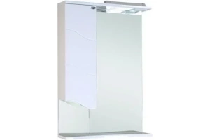 Зеркало-шкаф Onika Лайн 58 L с подсветкой, белый (205819)