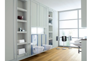 Комплект Система инсталляции для унитазов Grohe Rapid SL 38750001 4 в 1 с кнопкой смыва + Крышка-сиденье Roca Meridian 8012A2004 с микролифтом - 3