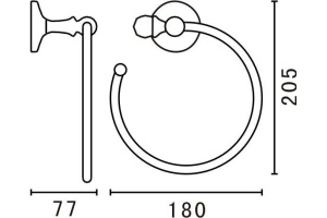 Полотенцедержатель Art&max ANTIC CRYSTAL (AM-E-2680SJ-Br) - 3