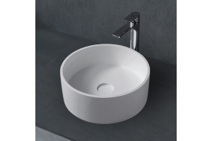 Раковина накладная Abber Stein 40х40 белый матовый