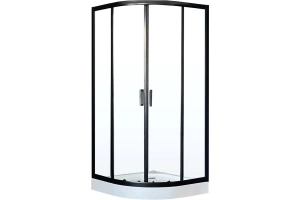 Душевой уголок Royal Bath HK 100x100 профиль черный стекло прозрачное
