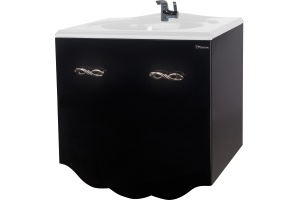 Мебель для ванной Bellezza Версаль 90 черная 1 внутренний ящик - 2