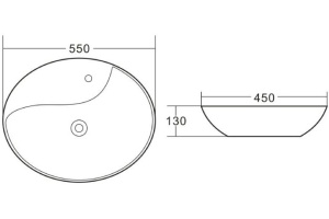 Раковина BelBagno BB1370 накладная - 3