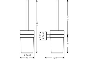 Ершик Hansgrohe Logis Universal 41722000 - 2