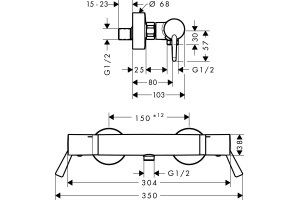 Термостат Hansgrohe Ecostat Comfort Care 13117000 для душа - 2