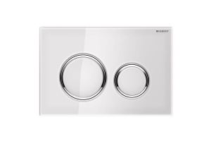 Кнопка смыва Geberit Sigma 21 стекло белое (115.884.SI.1)