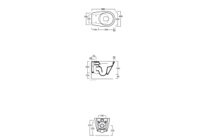 Simas Gambassi Унитаз подвесной безободковый 56.5х37,5 см, цвет белый (без креплений F85) - 2