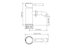 NEW Wern 4205 Смеситель для умывальника - 3