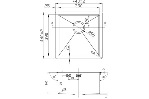 Мойка кухонная Zorg Inox R 4444 - 2