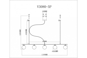 Подвесной светильник Moderli Sector V3080-5P - 2