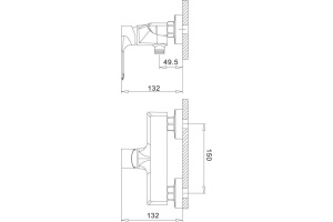 Смеситель BelBagno Bocco BOC ESDM CRM для душа - 2