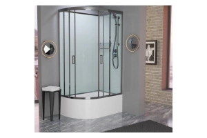 Душевая кабина Frank Brilliant 120х80 хром стекло прозрачное - 2
