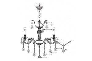 Подвесная люстра Lucia Tucci Barletta BARLETTA 122.6 cream white - 2