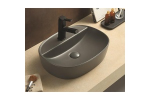 Раковина накладная CeramaLux NC 50.5 см серый матовый (78239XMDH-2) - 2