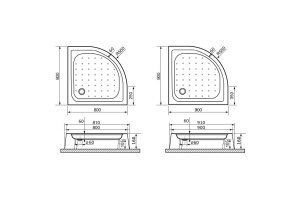 Поддон для душа RGW Lux TN 16180488-41 80x80 - 3
