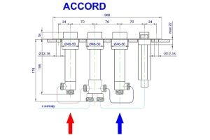 Смеситель на борт ванны Royal Bath Accord хром - 3