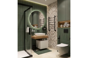 Столешница STWORKI Ольборг 80 дуб французский, без отверстий, с тумбой 50, с раковиной STWORKI Soul 1 белой - 3