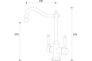 Смеситель Zorg Sanitary ZR 344 YF BR для кухонной мойки - 2