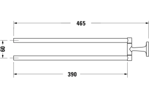 Полотенцедержатель Duravit Starck T 0099411000 хром, двойной - 2