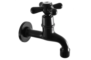 Кран для одного типа воды Rav Slezak Morava retro черный матовый