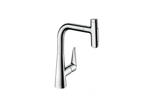 Кухонный смеситель, однорычажный, 220, с вытяжным душем, 2jet Hansgrohe 72824000