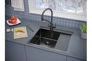 Мойка кухонная Paulmark Flank L 59 темный хром - 3