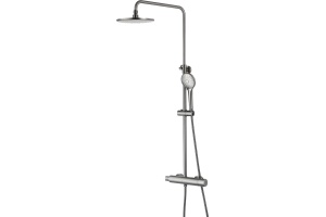 Душевая стойка Lemark Bronx c термостатом, графит LM3770GM