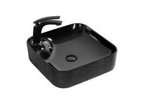 Раковина накладная CeramaLux NC 42.5 см черный (D1305H004)