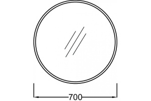 EB1177-GLD ODEON RIVE Круглое зеркало, 70 см - 2