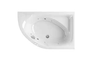 Ванна акриловая Excellent Aquaria Soft 170x110 R с гидромассажем белый - хром