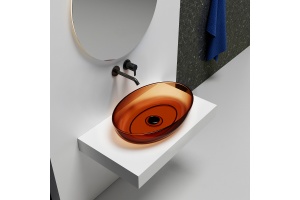 Раковина накладная ABBER Kristall 60 коричневая (AT2801Opal) - 2