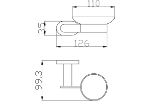 Мыльница подвесная Rav Slezak Yukon черный матовый - золото - 2