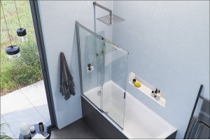 Шторка для ванны Excellent Liner 110 хром - 2