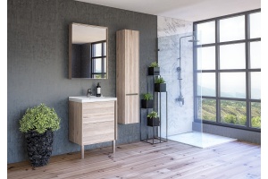 Комплект мебели Aquaton Стоун 60 светлое дерево