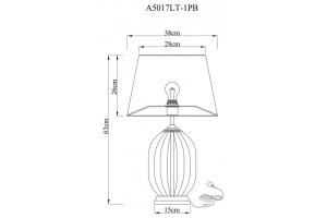 Настольная лампа Arte Lamp Baymont A5017LT-1PB - 2