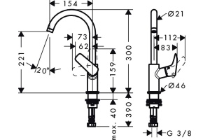 Смеситель Hansgrohe Logis 71131000 для раковины - 3