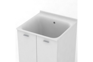 KERASAN Aquadom раковина 60х60см без отв. под смеситель (запчасть для комплекта для постирочной 9165), без сифона 7535 , цвет белый