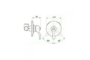 Смеситель для душа Magliezza Grosso bianco хром (50133-cr) - 2