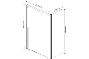 Душевой уголок Vincea Lugano VSR-1L9012CLB-1 120х90 см, профиль черный - 3