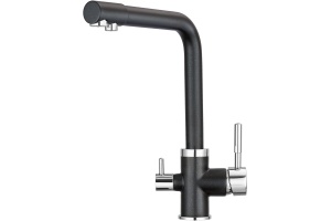 Смеситель Granula GR-2015 шварц, для кухонной мойки