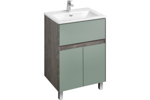 Тумба под раковину Aquaton Форест 60 зеленый-темное дерево