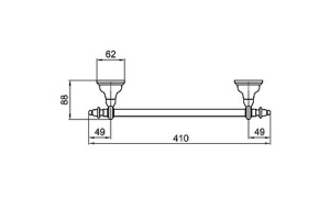Полотенцедержатель Webert Ottocento (AM500501065) - 2