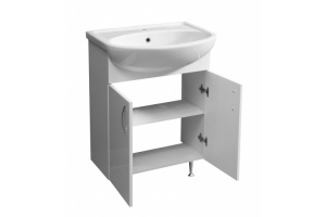 Тумба под раковину напольная Stella Polar Концепт 60 белая - 2