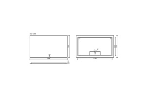 Зеркало Sancos Square 120х70 с подсветкой - 3
