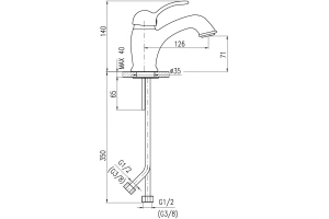 Смеситель для раковины Rav Slezak Labe черный матовый - золото - 2