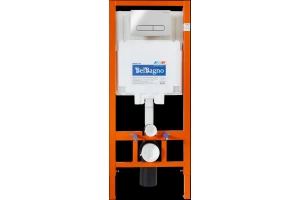 Комплект унитаза с инсталляцией BelBagno Prospero с сиденьем микролифт и кнопкой смыва белый глянцевый - 2