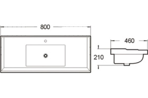 Раковина SantiLine SL-2112 80 - 2