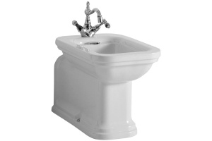 Биде напольное удлиненное Kerasan Waldorf белый (4120K1bi/cr*1)