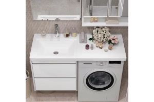 Тумба под раковину Opadiris Фреш 56 под стиральную машину белый - 3